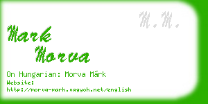 mark morva business card